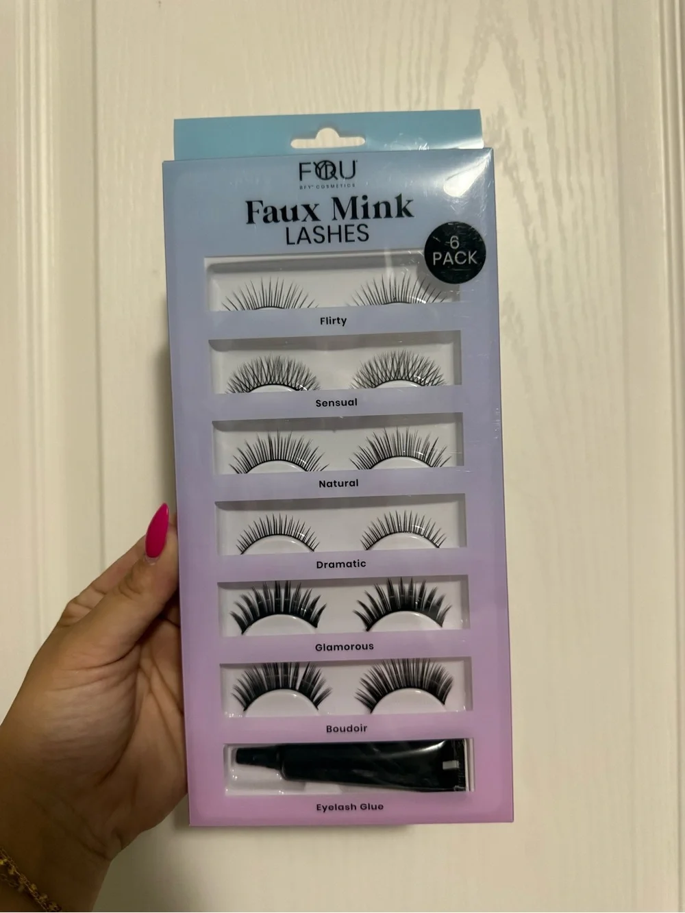 12 pair of Faux Mink Lashes (2) 6-Pack Set - Black